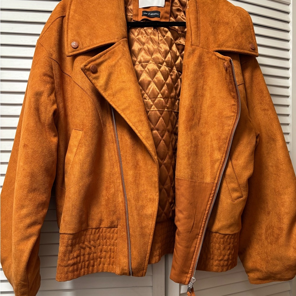 House of Sunny Burnt Orange Quilted Jacket